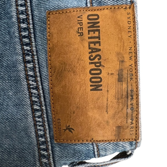 Viper High Waist Button Through Mini Denim Skirt - Venice - Picture 8 of 8